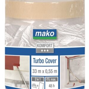 Pokrivna folija s trakom 550 mm × 33 m Zaščitna pokrivna folija s trakom za pleskanje (550 mm × 33 m)